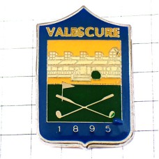 ピンバッジ・ゴルフ場クラブ２本グリーン紋章 VALESCURE GOLF FRANCE