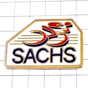 ピンバッジ・赤いバイク自転車ザックス社ドイツ二輪オートバイ