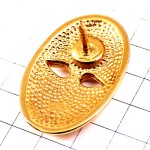 ピンバッジ・金色のマスク仮面ラインストーン