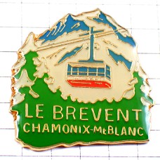 ピンバッジ・シャモニーのモンブラン雪山ケーブルカー MOUNTAIN LE-BREVENT CHAMONIX MONT-BLANC TELEPHERIQUE FRANCE