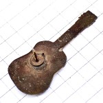 ピンバッジ・アコースティックギター音楽アコギ楽器ブルー青 GUITAR
