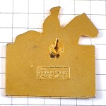 ピンバッジ・競馬ジョッキー騎手４番ゴールド金色