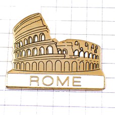 ピンバッジ・ローマのコロッセオ闘技場イタリア金色ゴールド COLISEUM ROMA ITALIA ITALY