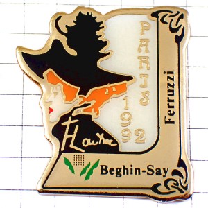ピンバッジ・ロートレック画パリの女ルディヴァンジャポネ TOULOUSE-LAUTREC PAINTER DIVAN-JAPONAIS JANE-AVRIL