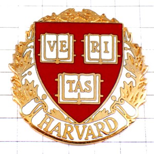 ピンバッジ・ハーバード大学の紋章アメリカ名門大学/USA HARVARD UNIVERSITY VERITAS
