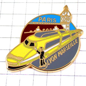 ピンバッジ・リヨン駅パリTGV/マルセイユ行き鉄道フランス新幹線 TGV GARE-DE-LYON PARIS FRANCE
