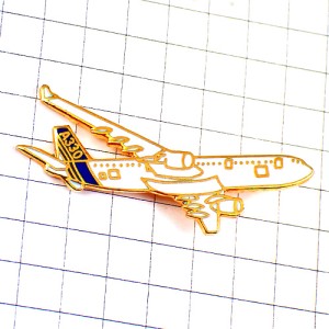 ピンバッジ・白い旅客機エアバスA330飛行機 AIRBUS A330 AIRBUS-A330