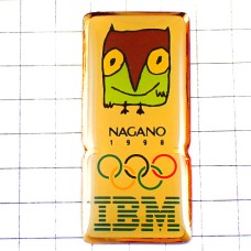 ピンバッジ・長野五輪マスコット冬季オリンピックIBMスポンサー NAGANO-1998  JAPAN USA ピンバッジ・長野五輪マスコット冬季オリンピックIBMスポンサー NAGANO-1998  JAPAN USA