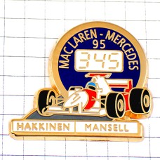 ピンバッジ・マクラーレンメルセデスF1レース車ハッキネンとマンセル MERCEDES-BENZ GERMANY