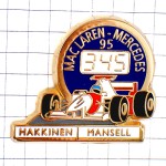 ピンバッジ・マクラーレンメルセデスF1レース車ハッキネンとマンセル MERCEDES-BENZ GERMANY