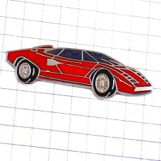 ピンバッジ・ランボルギーニ赤い車 LAMBORGHINI LAMBORGHINI-COUNTACH ITALIA ITALY