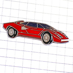ピンバッジ・ランボルギーニ赤い車 LAMBORGHINI LAMBORGHINI-COUNTACH ITALIA ITALY