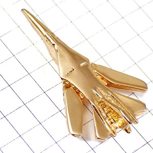 ピンバッジ・戦闘機ゴールド金色ミリタリー飛行機