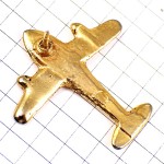 ピンバッジ・飛行機ゴールド金色