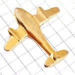ピンバッジ・飛行機ゴールド金色