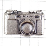 ピンバッジ・ニコンSカメラ写真一眼レフ撮影シルバー銀色 NIKON NIKON-S JAPAN