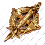 ブローチ・名誉と愛国ゴールド金色の剣 HONNEUR-ET-PATRIE PREPARATION-MILITAIRE FRANCE