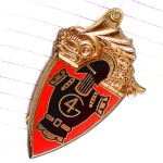 ブローチ・黒い甲冑シュヴァリエ第４工兵連隊ミリタリーフランス軍 4E-REGIMENT-DU-GENIE 4RG FRANCE
