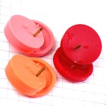 ピンバッジ・ブルジョワ化粧品アイシャドー赤３色 BOURJOIS PASTEL FRANCE