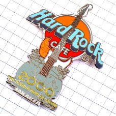 ピンバッジ・ハードロックカフェ店エレキギター楽器2000音楽インドネシアのジャカルタ GUITAR HARD-ROCK-CAFE JAKARTA INDONESIA 