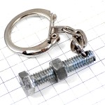 キーホルダー・ボルトとナット銀色のネジ螺子シルバー