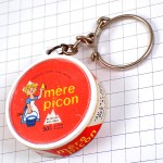 キーホルダー・メールピコン女の子モルバン画チーズ会社 CHEESE MERE-PICON HERVE-MORVAN AFFICHISTE FRANCE