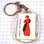 キーホルダー・黒い下着の女の子カラハン赤いドレスの女の子