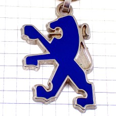 キーホルダー・プジョー車ライオン紺色ロゴ銀色シルバーエンブレム PEUGEOT FRANCE キーホルダー・プジョー車ライオン紺色ロゴ銀色シルバーエンブレム PEUGEOT FRANCE