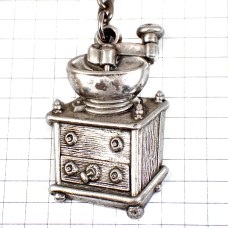 キーホルダー・コーヒーミル珈琲豆挽き機シルバー銀色 MOULIN CAFES-COFFEX FRANCE