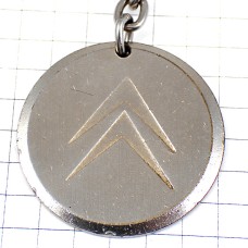 キーホルダー・シトロエン銀色シルバーロゴ丸型エンブレム キーホルダー・シトロエン銀色シルバーロゴ丸型エンブレム