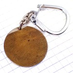 キーホルダー・シトロエン銀色シルバーロゴ丸型エンブレム