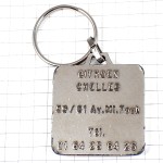 キーホルダー・シトロエン車エンブレム銀色シルバーロゴ CITROEN FRANCE