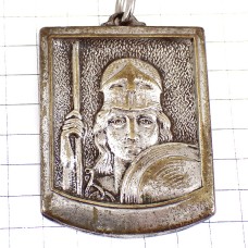 キーホルダー・闘う女性パリ銀色シルバーマリアンヌ LA-PRESERVATRICE INSURANCES PARIS FRANCE