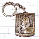 キーホルダー・闘う女性パリ銀色シルバーマリアンヌ