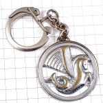 キーホルダー・海馬エールフランス航空シルバー銀色ヒポカンパス AIR-FRANCE FRANCE