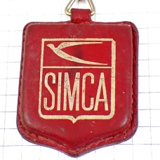 キーホルダー・シムカ車ツバメ燕レザー赤い革製 SIMCA キーホルダー・シムカ車ツバメ燕レザー赤い革製 SIMCA
