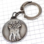 キーホルダー・バグパイプ楽器ラッパ音楽シルバー銀色