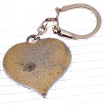 キーホルダー・ハート型シルバー銀色