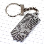 キーホルダー・コーヒー珈琲の袋シルバー銀色 CAFES-BIEC FRANCE