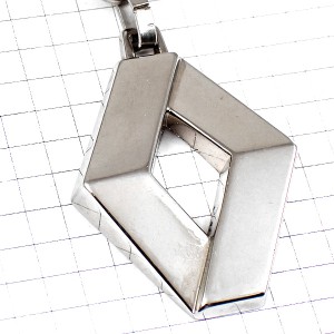 キーホルダー・ルノー車エンブレム菱形シルバー銀色 RENAULT FRANCE