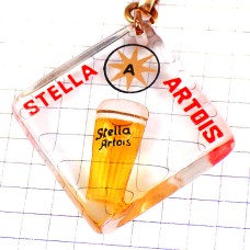 キーホルダー・ステラアルトワ酒ビールジョッキ一杯 BOURBON STELLA-ARTOIS BEER FRANCE