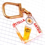 キーホルダー・ステラアルトワ酒ビールジョッキ一杯 BOURBON STELLA-ARTOIS BEER FRANCE