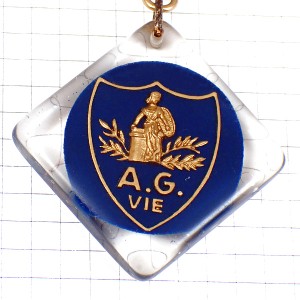 キーホルダー・立ち止まる紋章ブルボン社製 AG-VIE PARIS FRANCE