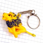 キーホルダー・プジョー黄色いライオン車 PEUGEOT LION FRANCE