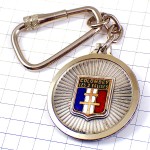 キーホルダー・ドゴール将軍の肖像シルバー銀色ロレーヌ十字トリコロール紋章 GENERAL-DE-GAULLE PRESIDENT WW2 FRANCE