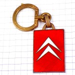 キーホルダー・シトロエン赤いロゴ車エンブレム CITROEN FRANCE