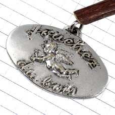 キーホルダー・エンジェル天使シルバー銀色コニャック酒 TOUCHEZ-DU-BOIS WOOD CEP-DE-VIGNE COGNAC ROUYER FRANCE