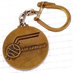 キーホルダー・ゾウ象ライオン紋章スプリングボック動物エールアフリク航空会社ブロンズ色 AIR-AFRIQUE CONGO