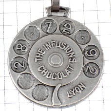 キーホルダー・電話ダイヤル数字シルバー銀色 キーホルダー・電話ダイヤル数字シルバー銀色