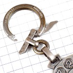 キーホルダー・電話ダイヤル数字シルバー銀色